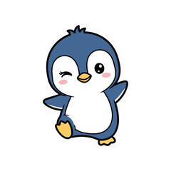 Fototapeta premium Adorable Penguin Vector Illustration