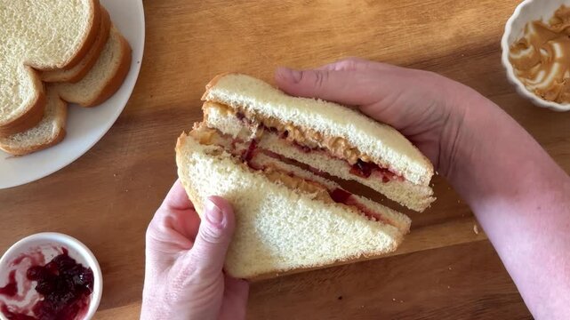 Making a Peanut and Jelly Sandwich