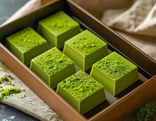 green tea chocolate with green tea powder