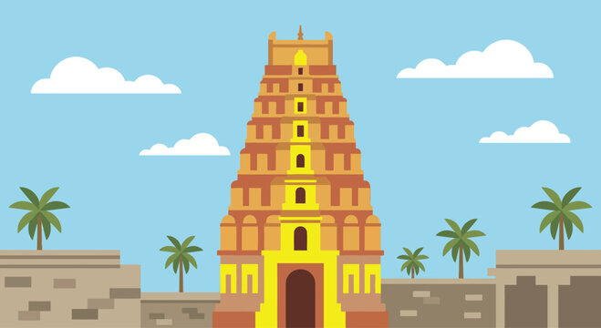 Ramanathaswamy temple Rameswaram famous hindu pilgrimage site Tamil Nadu India ancient dravidian architecture gopuram landmark tower sacred worship place travel.