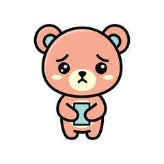 Obraz premium Adorable Cartoon Bear Vector Illustration