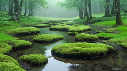 Landscape Peaceful Nature Green Forest Scenery