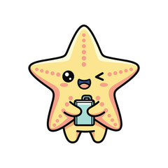 Obraz premium Cute Starfish Vector Illustration