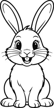 Bunny line drawing cartoon bunny line sketch bunny vector bunny line art animal bunny drawing art