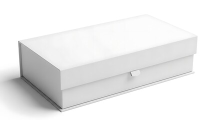 Naklejka premium White rectangular shoe box with flip and small handle white box rectangular box flip box