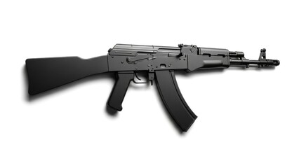 Fototapeta premium AK-47 Rifle Image: Modern Assault Weapon Photography, Military Equipment for Security, Defense and Tactical Applications, Firearms for Hunting and Sport Shooting