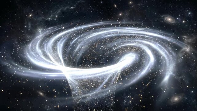 A mesmerizing, artistic representation of a galaxy, spiraling gracefully in the vast expanse of the cosmos. Capturing the breathtaking beauty and mystery of the universe.