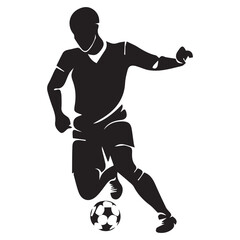 Naklejka premium soccer player silhouette