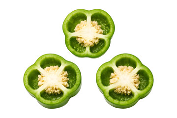 cucumber slices isolated on white background