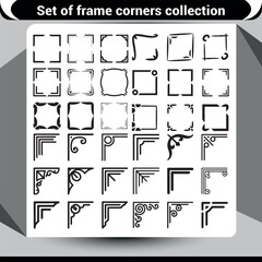 Decorative Black Corner Elements for Framing and Embellishing Creative Projects