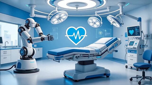 Futuristic business technology concept showing digital analytics, holographic interface, innovation dashboard, and smart data visualization in a modern office environment.