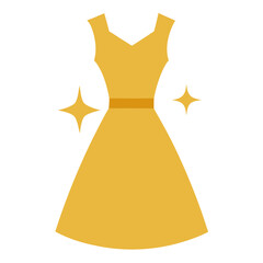 Elegant yellow dress with sparkles © zohora