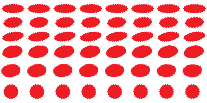 Set of starbursts. Price sticker, sale sticker, price tag, starburst, quality mark, retro stars, sale or discount sticker, sunburst badges, sun ray frames, promotional badge set, shopping labels 