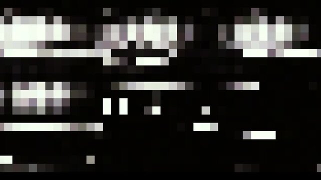 Pixel sorting glitch transition with 8bit RGB data corruption and horizontal digital distortion