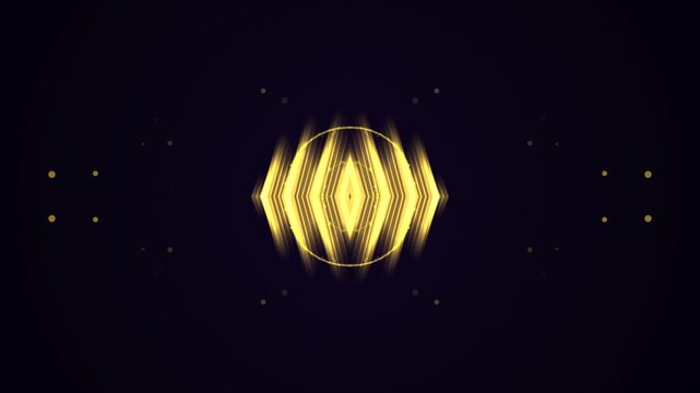 Shining golden logo with symmetrical design elements on a dark background for luxury branding purposes always