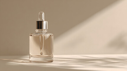 Naklejka premium Glass bottle with dropper on surface