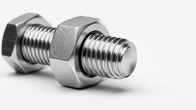 Bolts and Nuts Closeup Industrial Hardware.