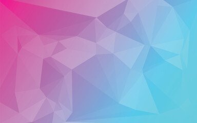 Vibrant Pink and Blue Geometric Low-Poly Abstraction