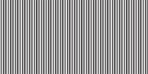 Acrylic satin corrugated glass texture light gray background. Blurred soft ribbed transparent striped door window overlay. Metal silver reeded polycarbonate sheet. Abstract vertical gradient pattern