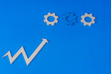 Money symbol with an upward arrow