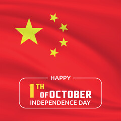 Obraz premium Independence Day of China banner