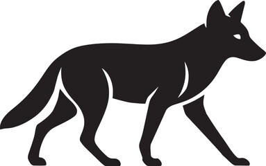 Fototapeta premium black fox vector illustration