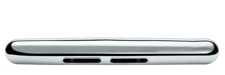 White electronic device with two ports and sleek isolated on a transparent background