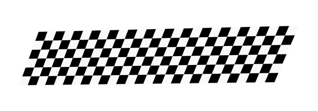 Black checkered racing stripe pattern for speed, banner, divider and graphic design