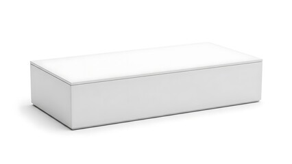 Naklejka premium White rectangular box with flat and smooth surface white box shoe box 1 storage box closed box