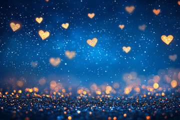 Romantic glowing heart in magical garden for Valentine&rsquo;s Day wallpaper with dreamy atmosphere and sparkles, generative ai