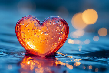 Abstract heart pattern on geometric textured background for Valentine wallpaper, generative ai