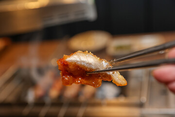 Chinese food. Guo Bao Rou (sweet and sour pork)