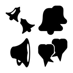 Obraz premium Modern digital interface icons representing sound, notification, and social engagement