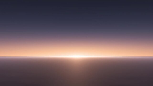 Abstract sunset with gradient hues over reflective horizon  