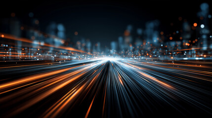 Obraz premium A dynamic abstract technology background representing speed, innovation, and digital transformation.