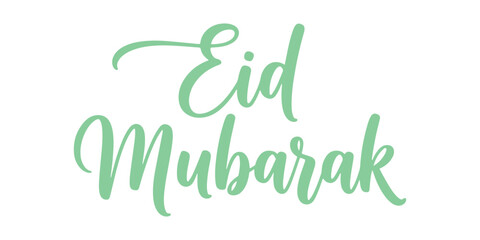 Fototapeta premium Handwritten Script Vector for Eid Mubarak, a Blessed festival, Design Element for celebrating the Muslim community festival