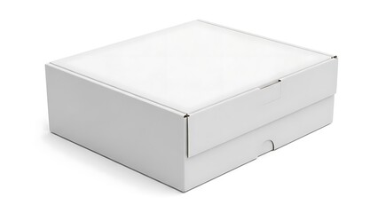 White Shoe Box with Flap and Indented Handle white box cardboard box packaging rectangular box