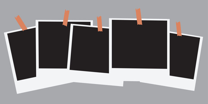 5 photo collage template. vector illustration, new collections