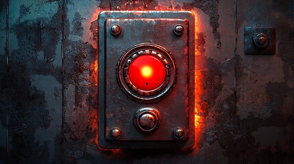 Industrial red light warning switch high resolution picture