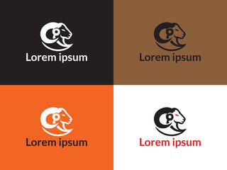 Collection of ram logo and domestic sheep,ram vector design