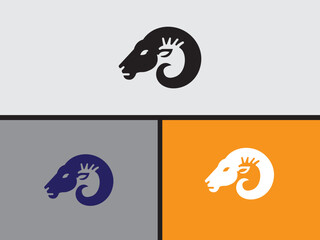 Collection of ram logo and domestic sheep,ram vector design