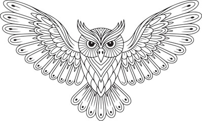 Obraz premium Tribal Phoenix Wing Tattoo Design
