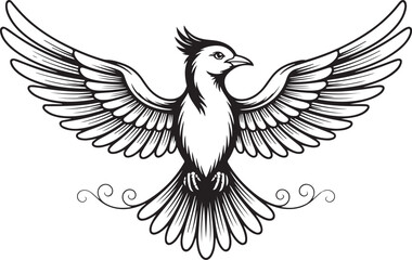 Obraz premium Tribal Phoenix Wing Tattoo Design