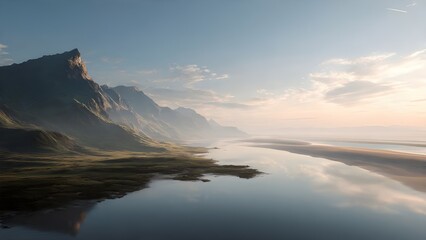 Obraz premium Beautiful, unpopulated serene landscape showing true beauty of nature 