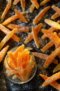 Sweet and Tart Candied Orange Peels