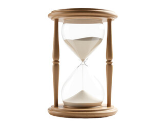 An hourglass with a timer showing the flow of sand, often used in time-related illustrations and designs
