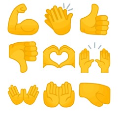 Fototapeta premium set of hand gestures
