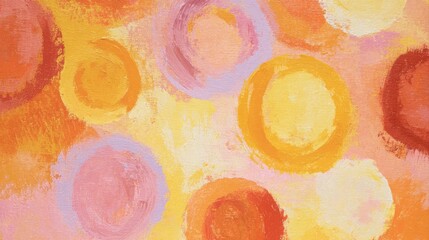 暖色系の円形モチーフ抽象アート 背景素材