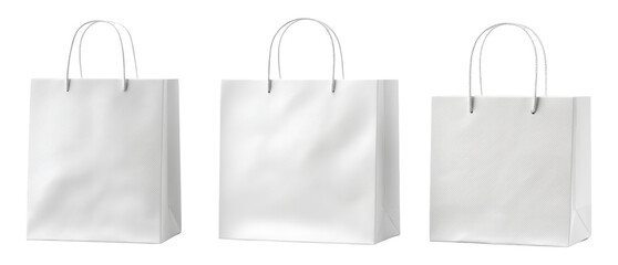 Collection of Blank Shopping Bags with Handles for Creative Use