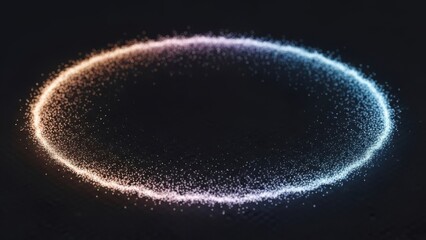 Vibrant particle circle Background. 